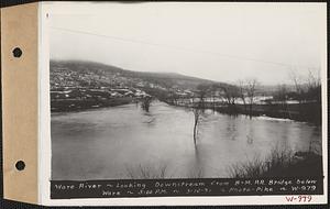 Ware River, looking downstream from the Boston & Maine Railroad bridge below Ware, Ware, Mass., 5:00 PM, Mar. 12, 1936