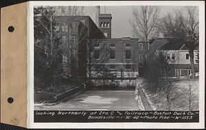 Looking northerly at Station C and tailrace, Boston Duck Co., Bondsville, Palmer, Mass., Jan. 30, 1940