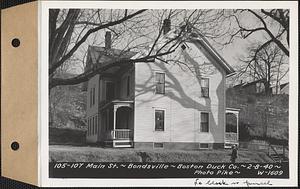 105-107 Main Street, tenements, Boston Duck Co., Bondsville, Palmer, Mass., Feb. 8, 1940