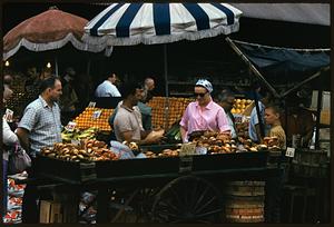 People at outdoor market
