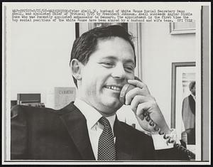 Tyler Abell, 36, husband of White House Social Secretary Bess Abell, was appointed Chief of Protocol 9/25 by President Johnson. Abell succeeds Angier Biddle Duke who was recently appointed ambassador to Denmark. The appointment is the first time the top social positions of the White House have been shared by a husband and wife team.