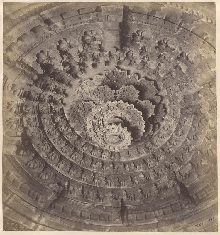 Ceiling of temple II [i.e. Kamal Basadi] at Belgam