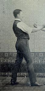 Unidentified man in boxing stance