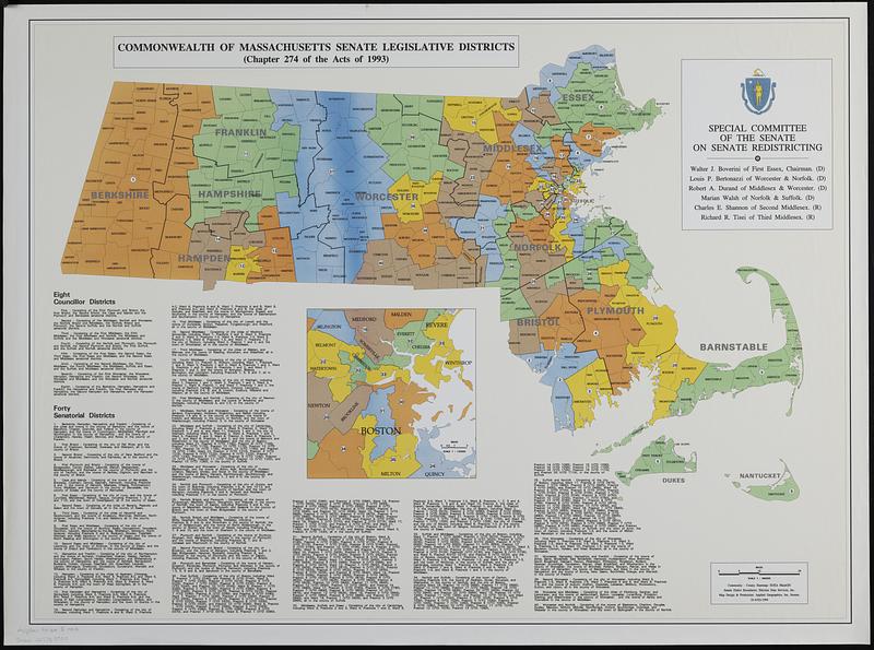 Commonwealth of Massachusetts Senate legislative districts
