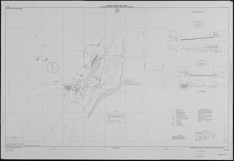 Airport obstruction chart, OC 382, Schenectady County Airport, Schenectady, New York