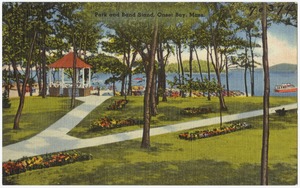 Park and band stand, Onset Bay, Mass.