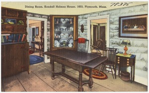 Dining room, Kendall Holmes house, 1653, Plymouth, Mass.