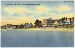 View along the shore, Point Independence, Mass.