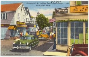 Commercial Street, looking east, Provincetown, Cape Cod, Mass.