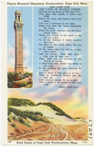 Pilgrim Memorial Monument, Provincetown, Cape Cod, Mass., sand dunes of Cape Cod, Provincetown, Mass.