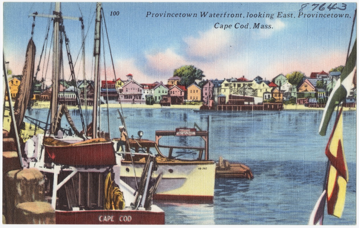 Provincetown waterfront, looking east, Provincetown, Cape Cod, Mass.