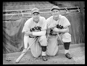 Billy Herman and Frank Demaree of the Cubs