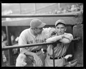 Bill Terry and Carl Hubbell of the Giants