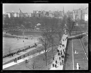 Baseball field, Boston Common, about to be turned into underground garage