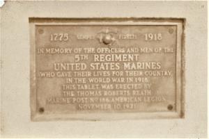 Tablet at base of Marine Memorial, Marine base Quantico, VA