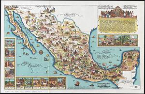 Pictorial map of Mexico
