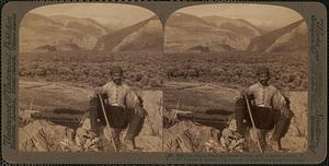 The Sacred Plain and distant Delphi, seat of Apollo's oracle, N.E. to Mt. Parnassos, Greece