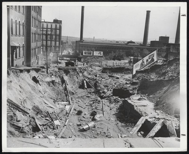 Could Have Been Worse-This washout broke up Jackson street in Holyoke ...