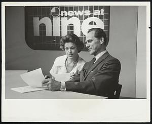 News Team-- Betty Adams and Jack Chase will be reporting on people, places and events of particular interest to New England viewers when Channel 4 launches its new Monday-through-Friday morning program, "News At Nine", Monday, June 27, 9 to 9:30 a.m.
