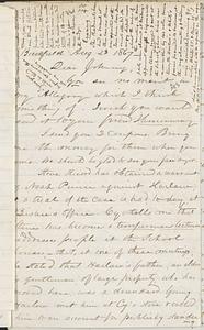Letter from Zadoc Long to John D. Long, August 23, 1867
