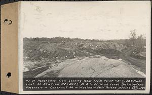 Contract No. 80, High Level Distribution Reservoir, Weston, photo no. 1 of panoramic view looking west from point "A" at site of high level distribution reservoir, Weston, Mass., Oct. 2, 1939