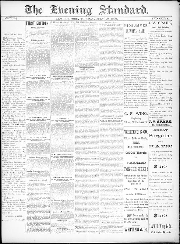 Evening Standard. July 29, 1890 - Digital Commonwealth