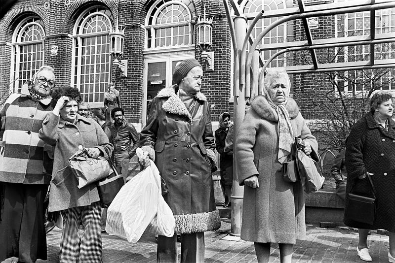 Waiting for the bus, Bellingham Square