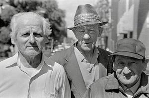 Three men in the square