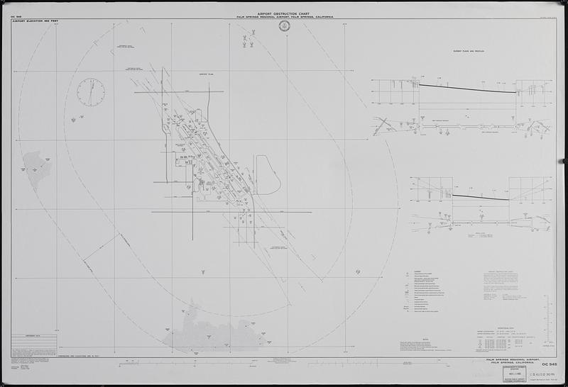 Airport obstruction chart, OC 545, Palm Springs Regional Airport, Palm Springs, California