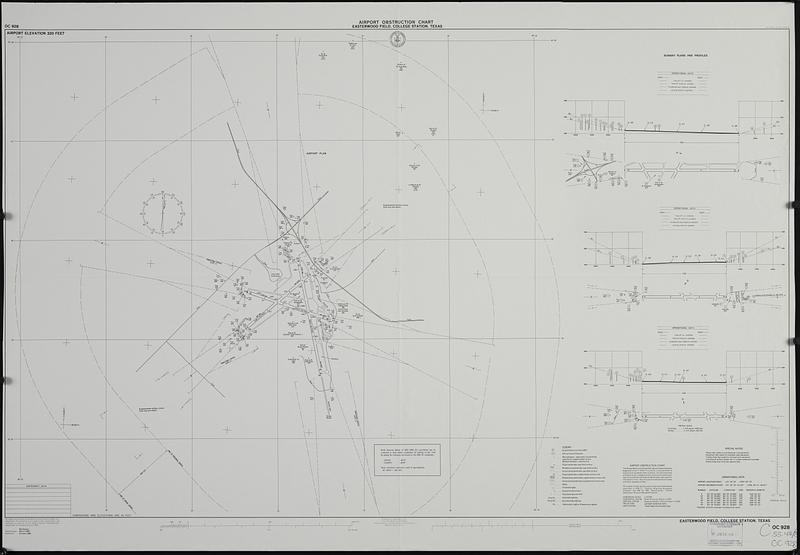 Airport obstruction chart, OC 928, Easterwood Field, College Station, Texas