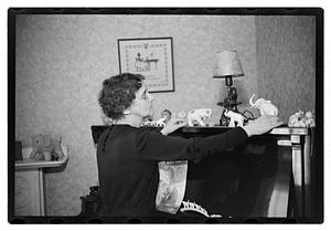 Shumaker, Mrs. James H. (Nellie) collector of miniature elephants