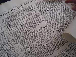 Declaration of Independence facsimile
