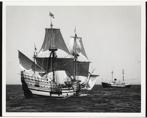 Mayflower II off Nantucket lightship