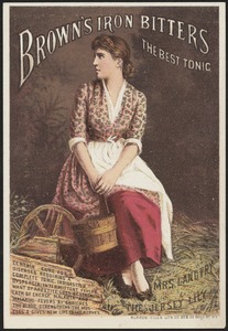Brown's Iron Bitters - the best tonic, Mrs. Langtry, the Jersey Lily