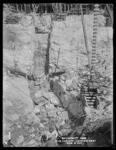 Wachusett Dam, the cut-off, from the east, Clinton, Mass., Aug. 8, 1901