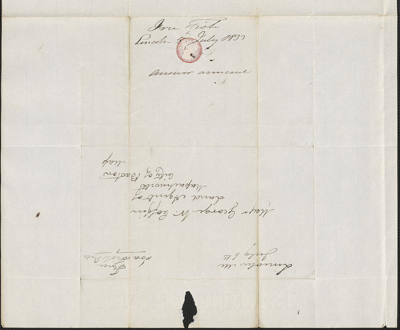 Ira Fish to George Coffin, 5 July 1833 - Digital Commonwealth