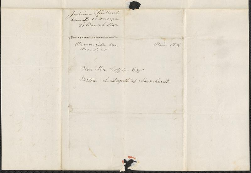 Juliana Philbrook to George Coffin, 25 March 1842 - Digital Commonwealth