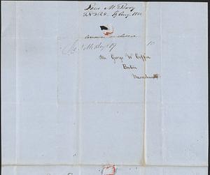 Levi M. Perry to George Coffin, 19 August 1850