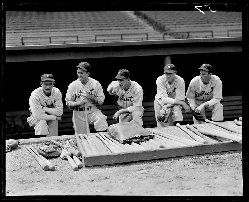 Detroit Tigers in the dugout