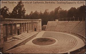 Greek Theatre, University of California, Berkeley. Seating capacity 10,000