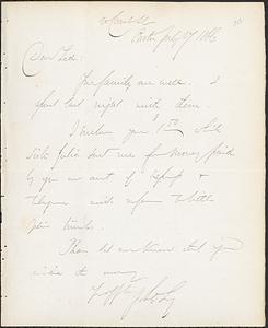 Letter from John D. Long to Zadoc Long, July 27, 1866