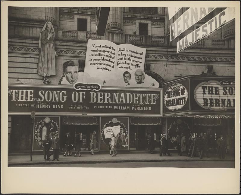 Majestic Theatre showing "Song of Bernadette," Boston