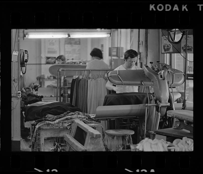 Garment center workers, Kneeland Street, downtown Boston