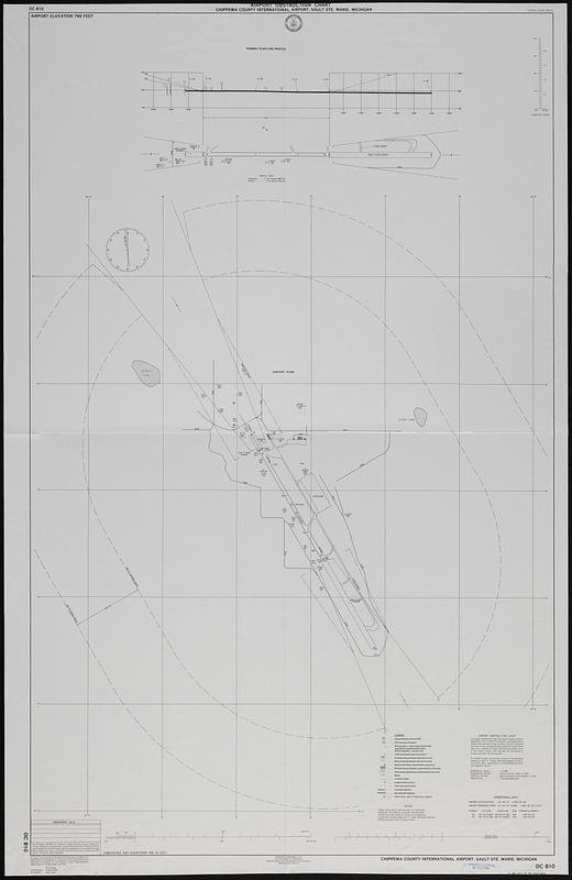 Airport obstruction chart, OC 810, Chippewa County International Airport, Sault Ste. Marie, Michigan