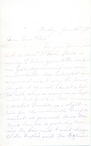 Letter to Ms. Phebe McKeen from former Abbot Academy student Henrietta Walker Day, January 18, 1879