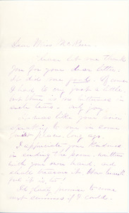 Letter to Ms. Phebe McKeen from former Abbot Academy student Nellie L. Eaton, February 6, 1879