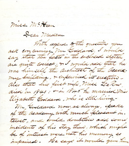 Letter to Ms. Phebe McKeen from M. L. Goddard, March 8, 1879
