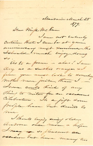 Letter to Ms. Philena McKeen from H. B. Stowe, March 28, 1879