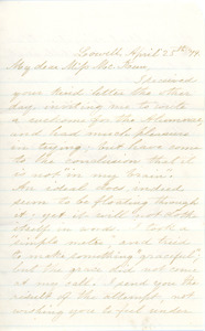 Letter to Ms. Phebe McKeen from A. M. W. Ward, April 25, 1879
