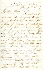 Letter to Ms. Phebe McKeen from former Abbot Academy student Mary Hunter Williams, May 13, 1879